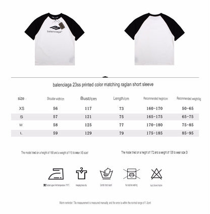 CAMISETA CON ESTAMPADO DEL LOGOTIPO DE BALENCIAGA BLANCA Y NEGRA