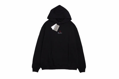 Balenciaga Be Yourself Hoodie - Black Unisex Streetwear Limited Edition - This Balenciaga hoodie features a minimalistic 'Be Yourself' embroidery on the chest. Made from high-quality