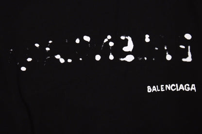Sudadera Balenciaga negra con logo distorsionado