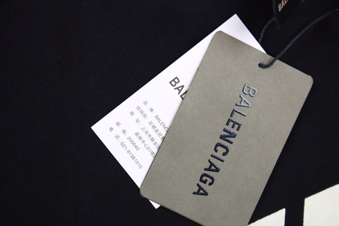 Sudadera con capucha y logo gráfico de Balenciaga, color negro