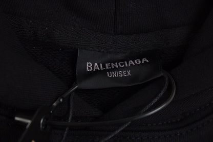 Sudadera con capucha y logo gráfico de Balenciaga, color negro