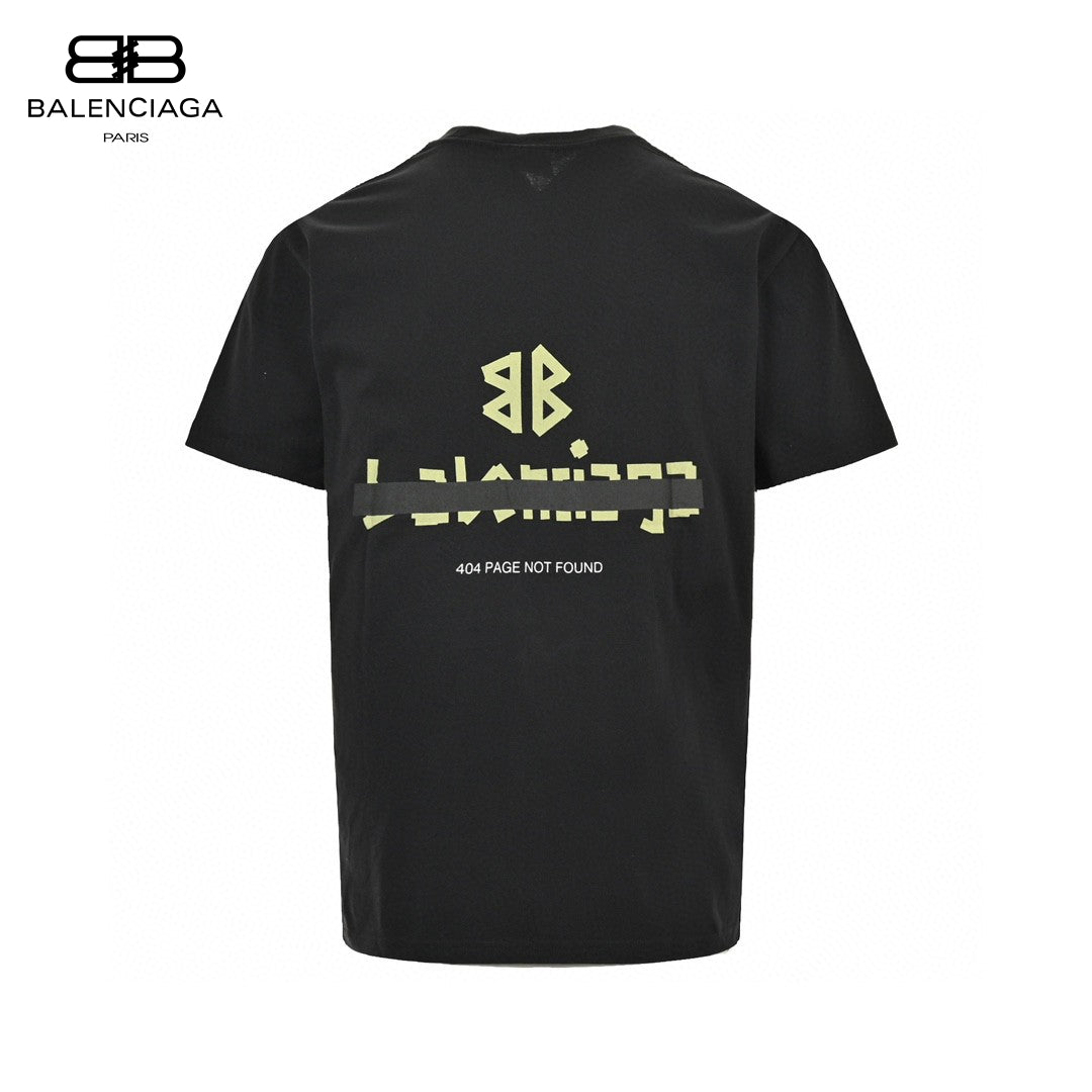 Balenciaga Graphic T-shirt - Black Unisex Streetwear Limited Edition - This Balenciaga t-shirt features a unique design with a small graphic patch on the chest.