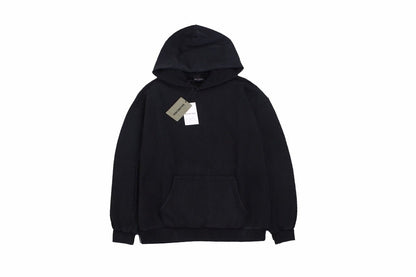 Balenciaga Hoodie - Black Unisex Streetwear Limited Edition - This Balenciaga hoodie features a classic, minimalist black design. It includes a drawstring hood and