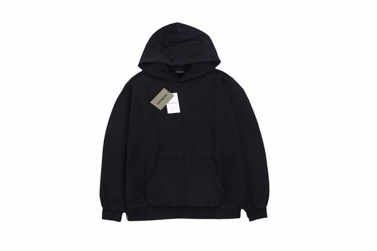 Balenciaga Hoodie - Black Unisex Streetwear Limited Edition - This Balenciaga hoodie features a classic, minimalist black design. It includes a drawstring hood and