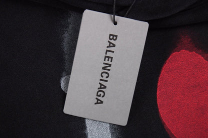 Sudadera negra Balenciaga con estampado 'I Love'