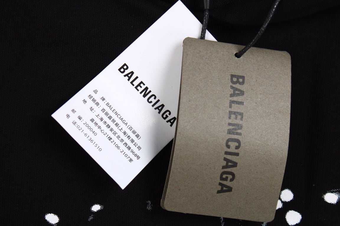 Sweat à capuche noir avec logo Balenciaga