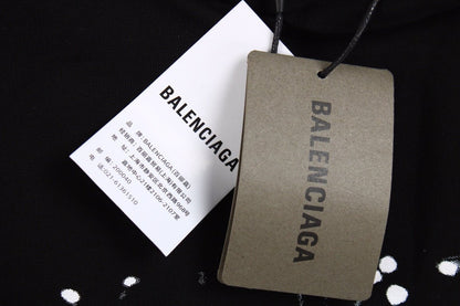 Sweat à capuche noir avec logo Balenciaga