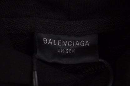 Sweat à capuche noir avec logo Balenciaga