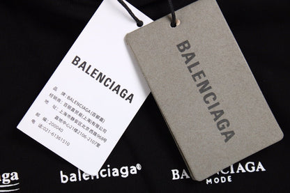 Sudadera Balenciaga negra con múltiples logotipos 