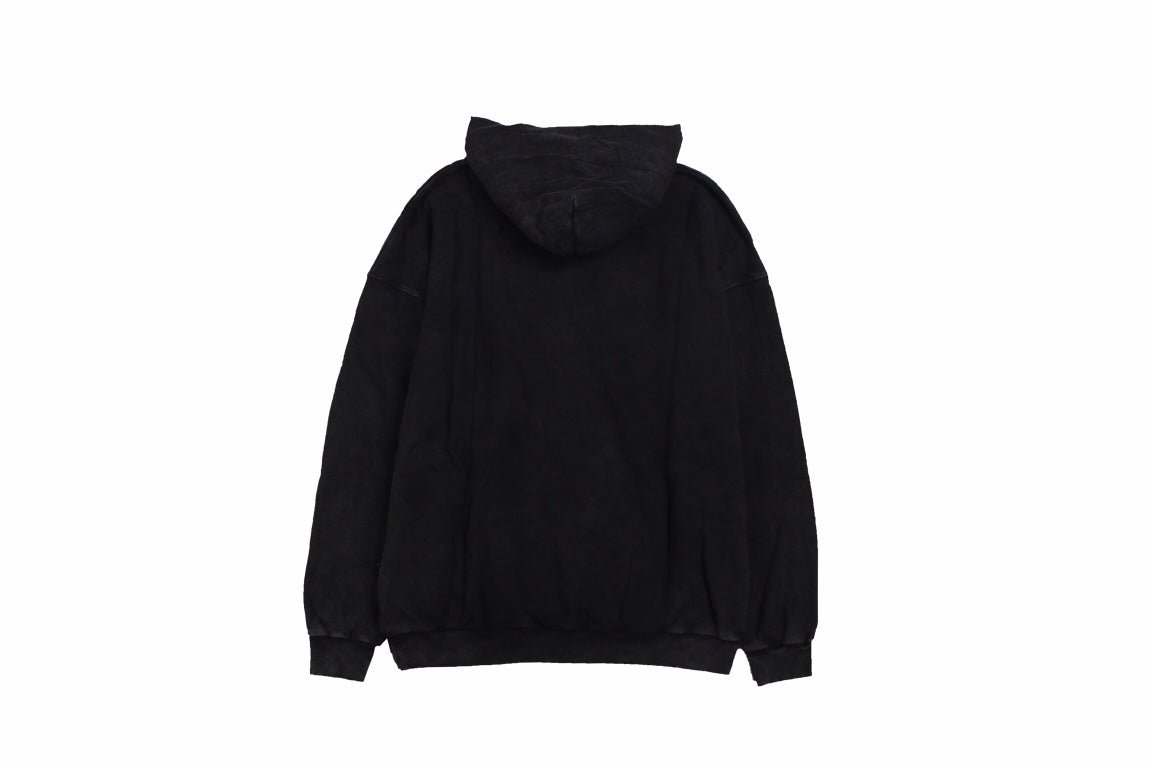Balenciaga Oversized Hoodie - Black Unisex Streetwear Limited Edition - This Balenciaga hoodie features an oversized fit with a minimalist yet striking design. The black