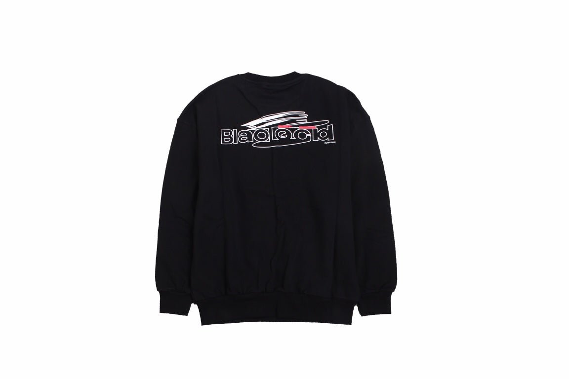Balenciaga Sweatshirt - Black Unisex Streetwear Limited Edition - This Balenciaga sweatshirt features a subtle logo graphic on the chest. It is crafted from
