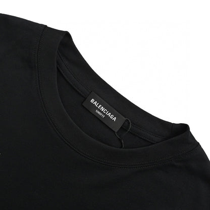 T-shirt noir Balenciaga avec motif graphique audacieux