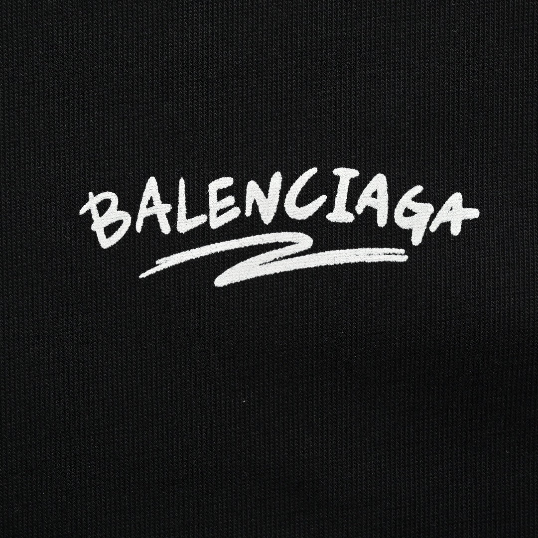 T-shirt noir Balenciaga avec motif graphique audacieux