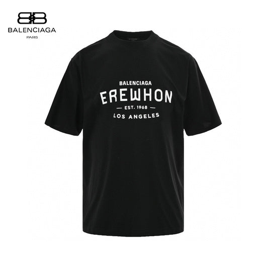 Balenciaga T-shirt With Erewhon Graphic - Black Unisex Streetwear Limited Edition - <span>Casual and trendy. Features 'EREWHON' graphic with Balenciaga text. Made from high-quality fabric. Perfect fo