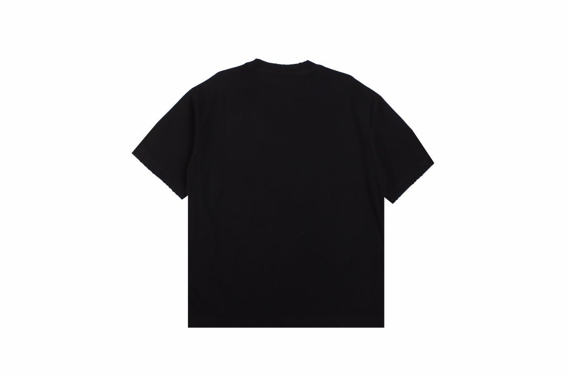 BALENCIAGA Metallic Design T-shirt - Black Unisex Streetwear Limited Edition - The BALENCIAGA METALLIC DESIGN T-SHIRT BLACK - REPLICA merges luxury streetwear with a futuristic edge