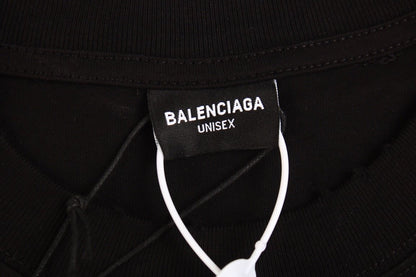 Camiseta Balenciaga diseño metálico negra
