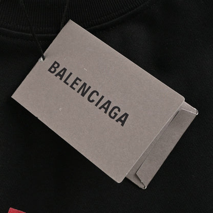 Camiseta negra Balenciaga con estampado de montaña