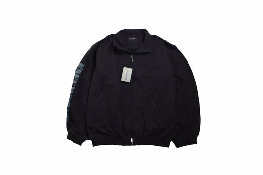 Balenciaga Zip-up Jacket - Black Unisex Streetwear Limited Edition - This Balenciaga jacket features a minimalist black design with a zip-up front. It has subtle