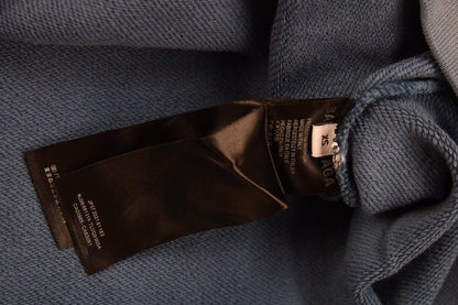 Sudadera con capucha azul con logo gráfico de Balenciaga