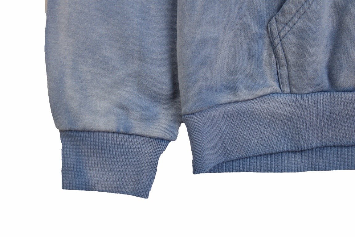 Sudadera con capucha azul con logo gráfico de Balenciaga