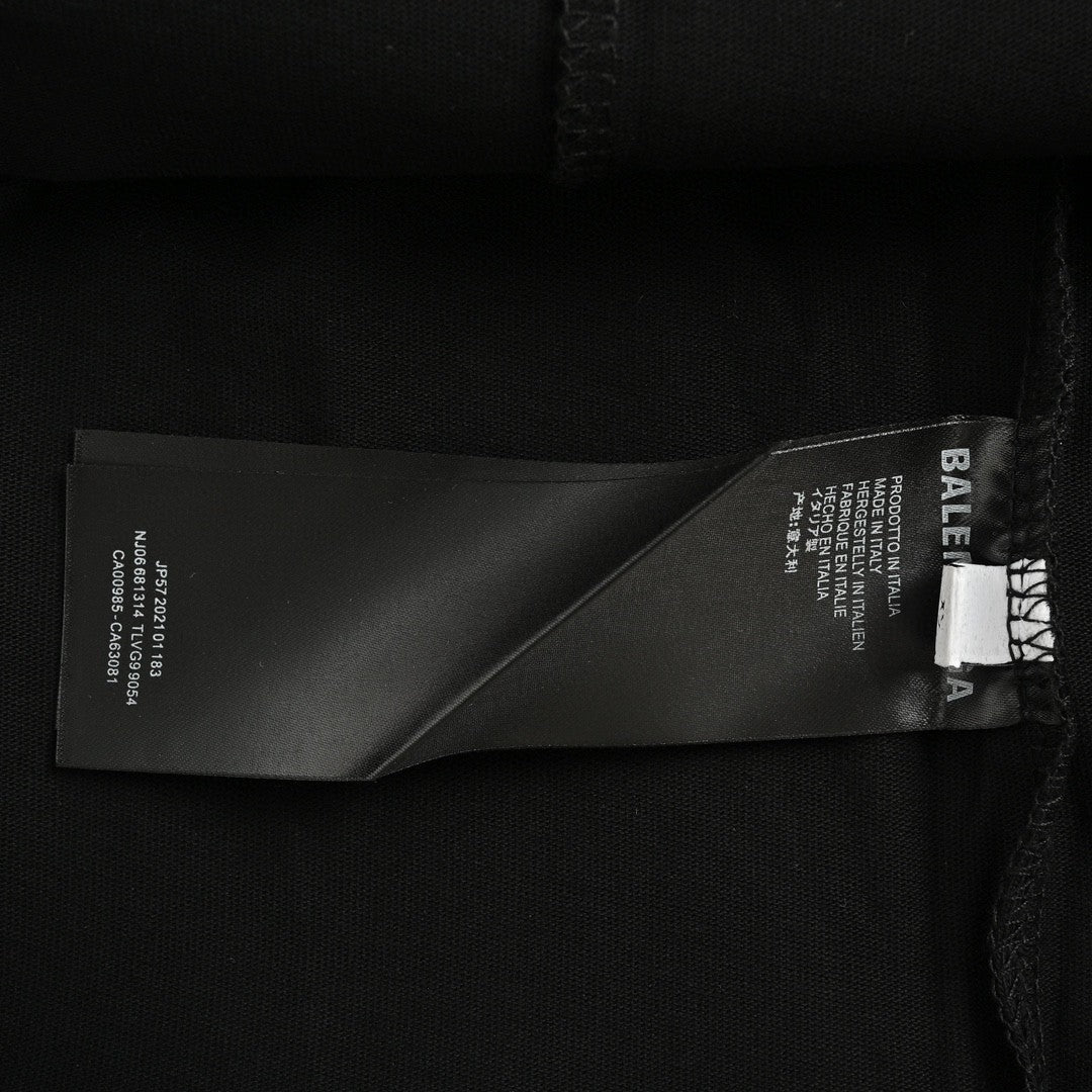 Camiseta Balenciaga con logo azul (negra)