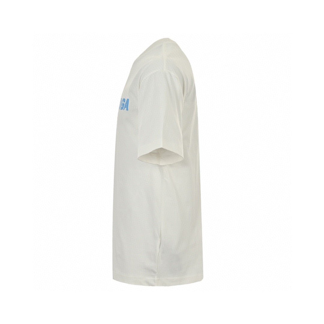 Balenciaga Blue Logo T-shirt (white) Unisex Streetwear Limited Edition - The Balenciaga Blue Logo T-Shirt in white offers a fresh and modern look with its