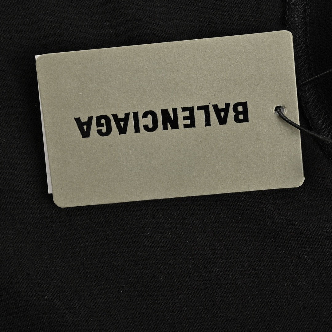 CAMISETA BALENCIAGA VINTAGE CON LOGOTIPO NEGRA