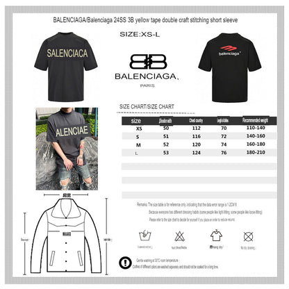 CAMISETA BALENCIAGA VINTAGE CON LOGOTIPO NEGRA