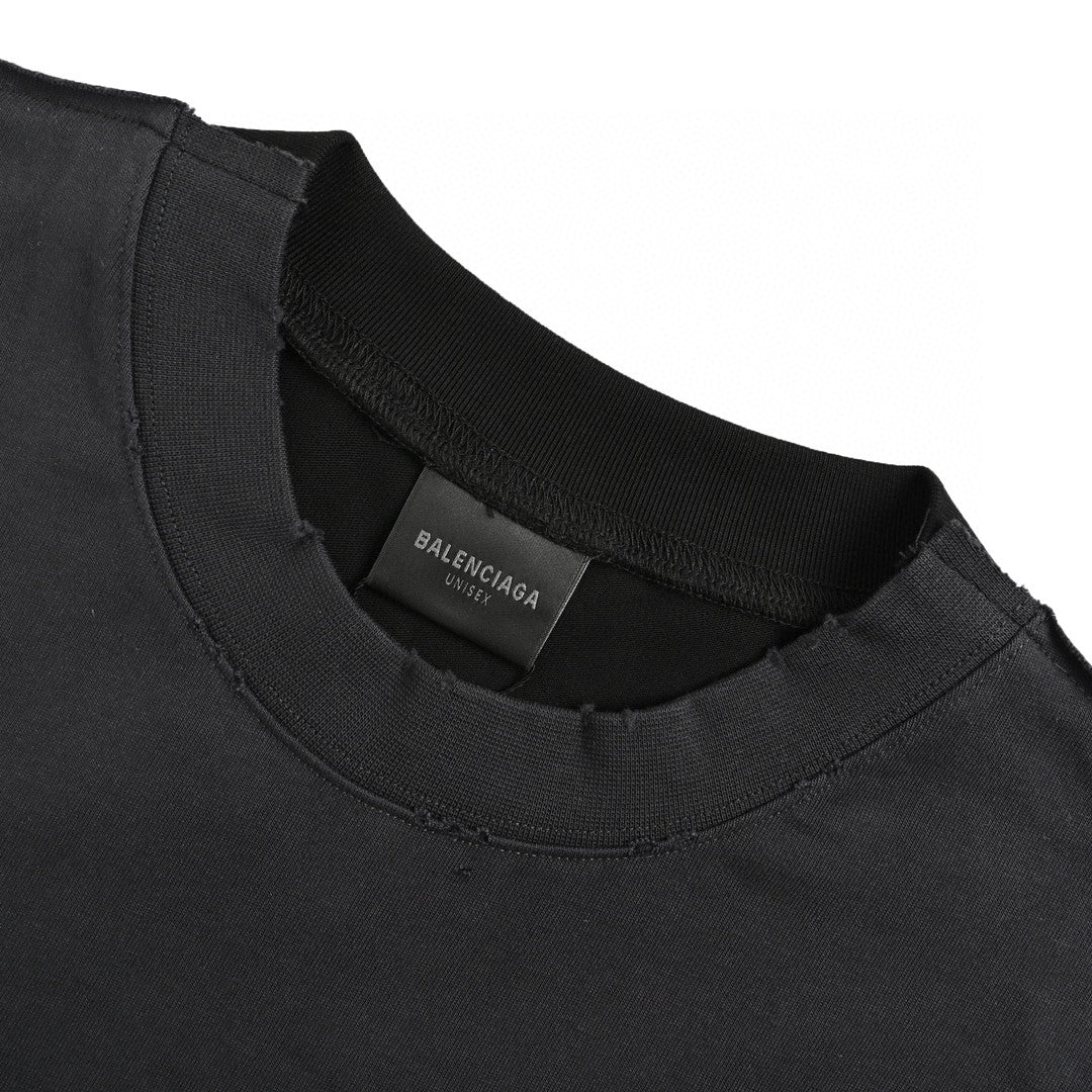 CAMISETA BALENCIAGA VINTAGE CON LOGOTIPO NEGRA