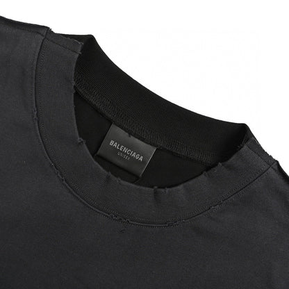CAMISETA BALENCIAGA VINTAGE CON LOGOTIPO NEGRA