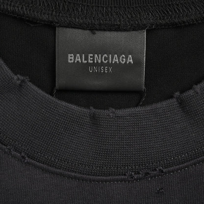 CAMISETA BALENCIAGA VINTAGE CON LOGOTIPO NEGRA