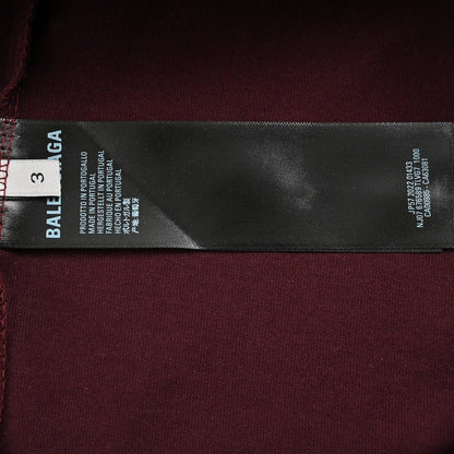 Camiseta Balenciaga con logo color burdeos