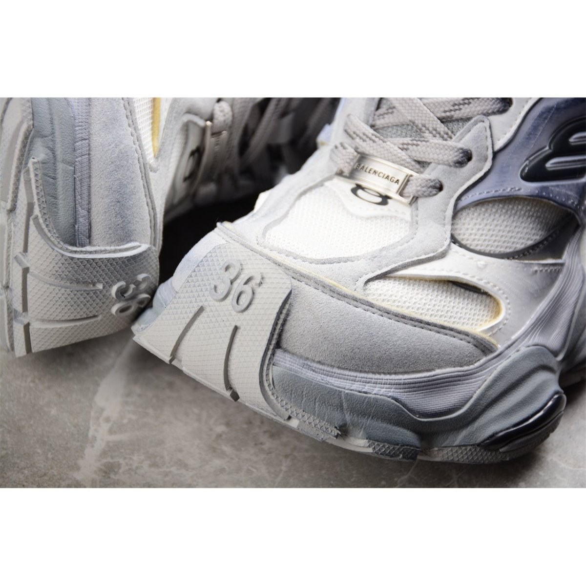 BALENCIAGA Cargo - All Sneakers - Grey Unisex Streetwear Limited Edition - Introducing the BALENCIAGA Cargo in All Grey, a perfect blend of utility and contemporary style.