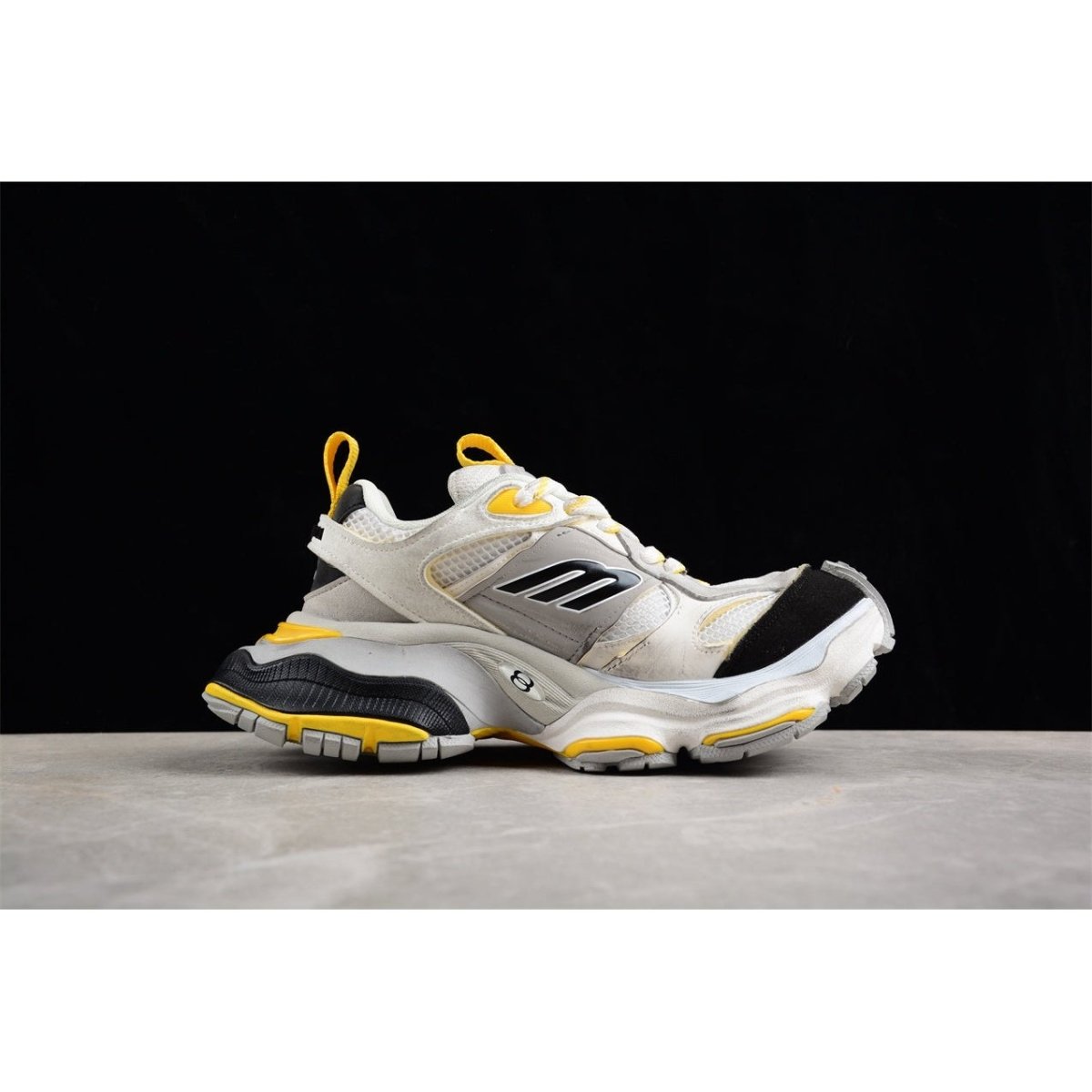 BALENCIAGA Cargo - Grey Yellow Sneakers - Black Unisex Streetwear Limited Edition - Introducing the BALENCIAGA Cargo x Grey Black Yellow, a dynamic blend of utilitarian functionality and
