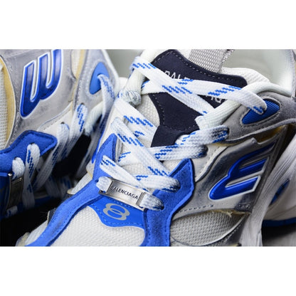 BALENCIAGA Cargo - Grey Blue Sneakers - White Unisex Streetwear Limited Edition - The BALENCIAGA Cargo x White Grey Blue sneakers are a striking addition to the Cargo