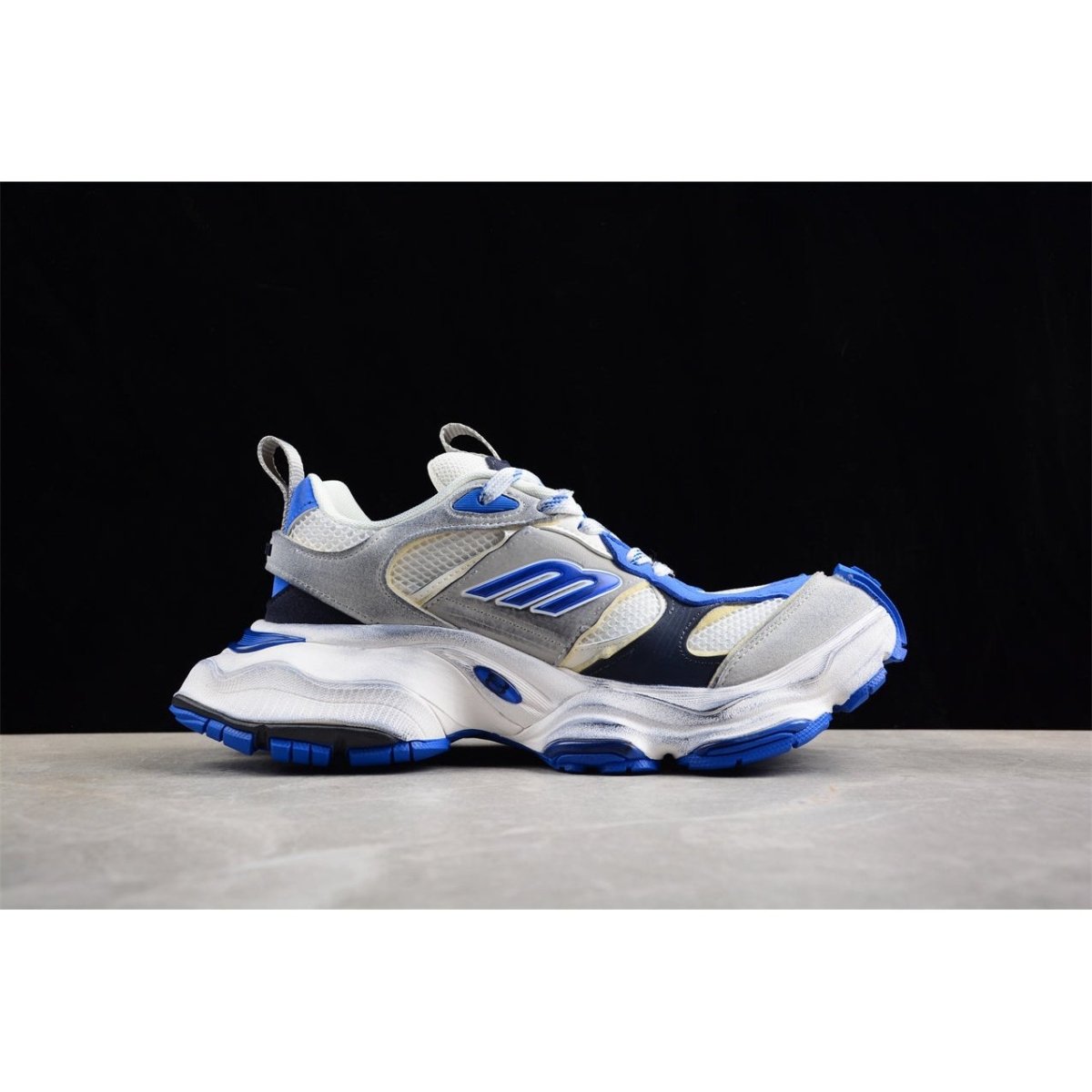 BALENCIAGA Cargo - Grey Blue Sneakers - White Unisex Streetwear Limited Edition - The BALENCIAGA Cargo x White Grey Blue sneakers are a striking addition to the Cargo