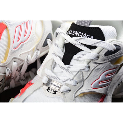 BALENCIAGA Cargo - Grey Red Sneakers - White Unisex Streetwear Limited Edition - The Balenciaga Cargo x White Grey Red sneakers offer a dynamic blend of utilitarian design