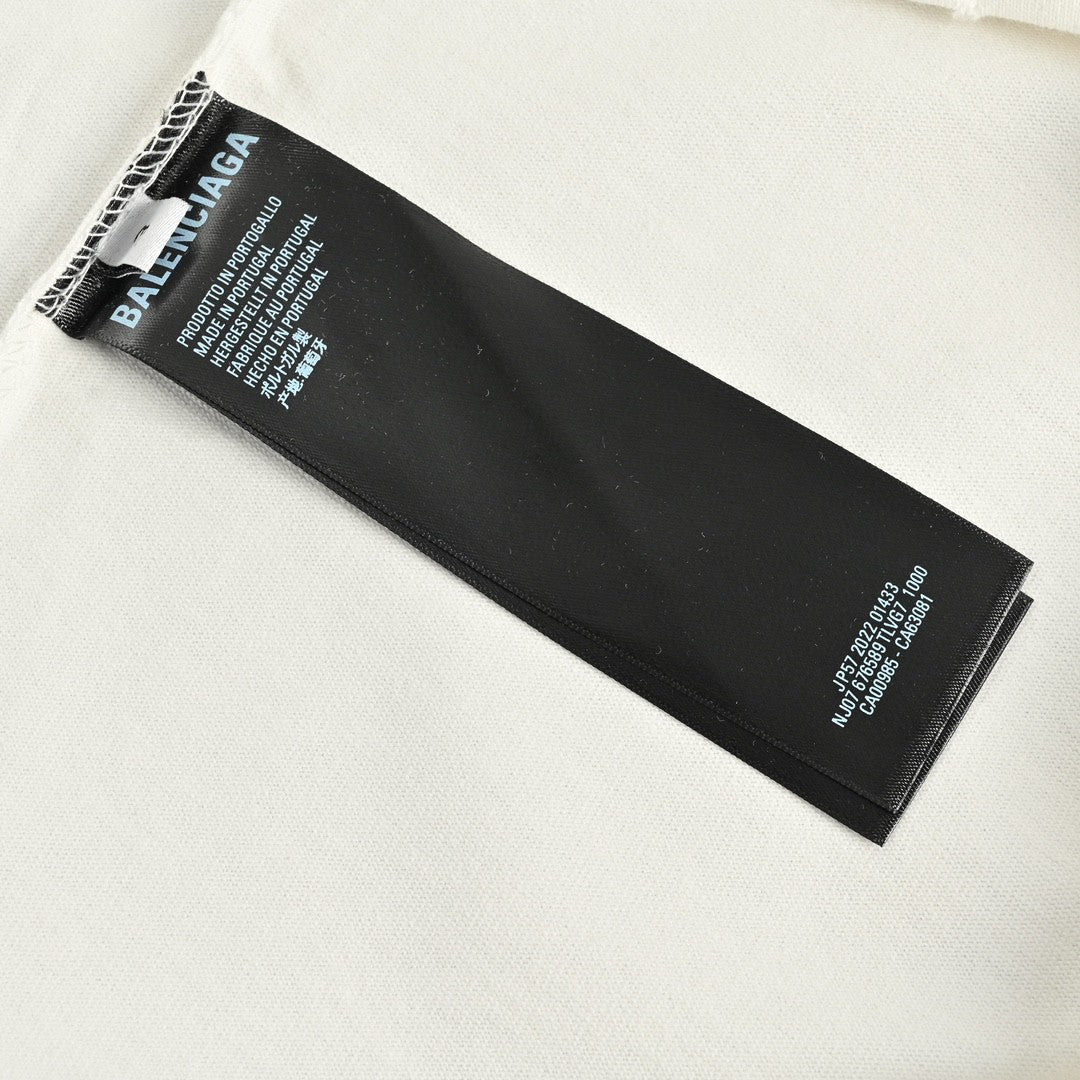 Camiseta blanca con gráfico CD de Balenciaga