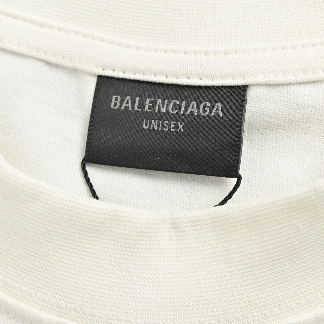 Camiseta blanca con gráfico CD de Balenciaga
