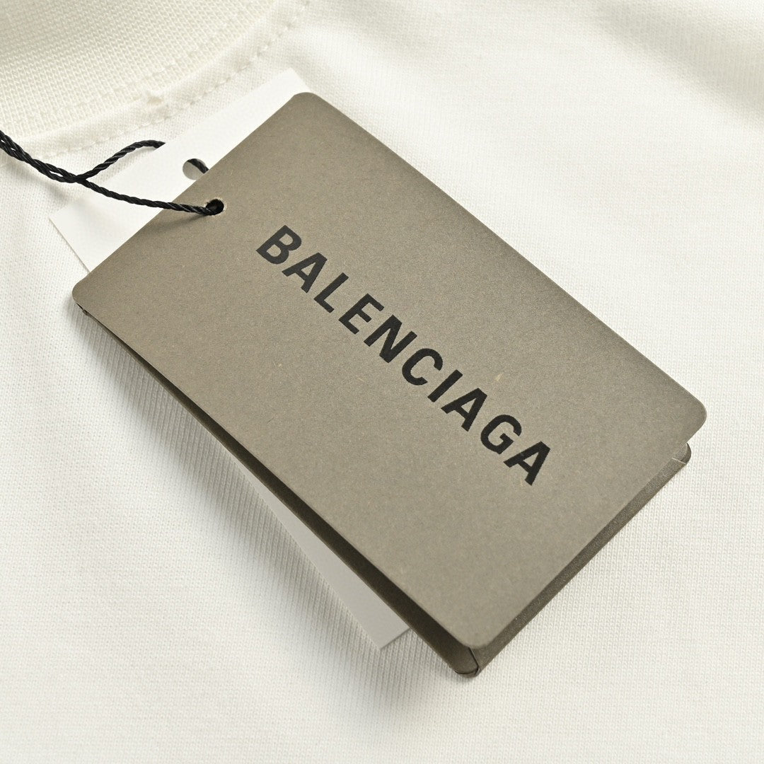 Camiseta blanca con gráfico CD de Balenciaga