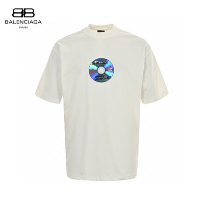 Balenciaga Cd Graphic T-shirt - White Unisex Streetwear Limited Edition - <span>This Balenciaga t-shirt features a unique CD graphic with 'Happy Valentine' text on the chest.