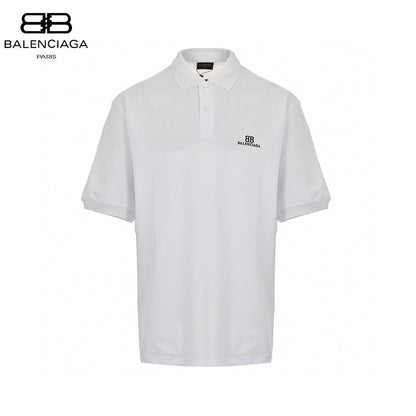 Balenciaga Classic Logo Polo Shirt - Black Unisex Streetwear Limited Edition - This Balenciaga polo shirt in white features a simple and classic design. The shirt is