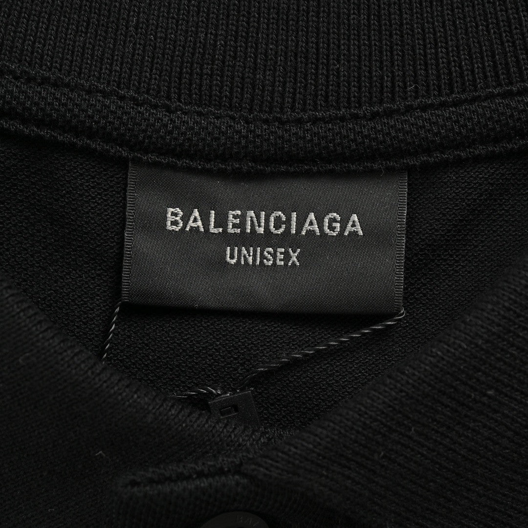 Polo Balenciaga Classic Logo (Negro)