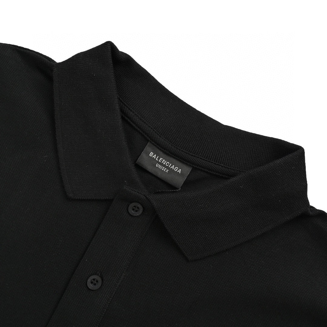Polo Balenciaga Classic Logo (Negro)