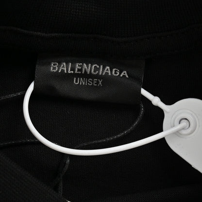 Camiseta Balenciaga con logo 'BB' agrietado (negra)