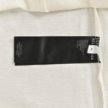 Camiseta Balenciaga con logo 'BB' agrietado (blanca)