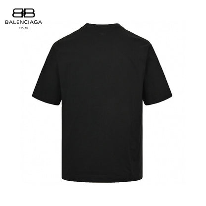 Camiseta Balenciaga con logo agrietado (negra)