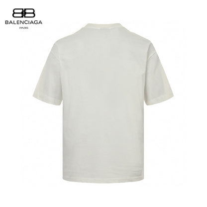 Balenciaga Cracked Logo T-shirt (white) Unisex Streetwear Limited Edition - The Balenciaga Cracked Logo T-Shirt in white is a bold and unique piece for any