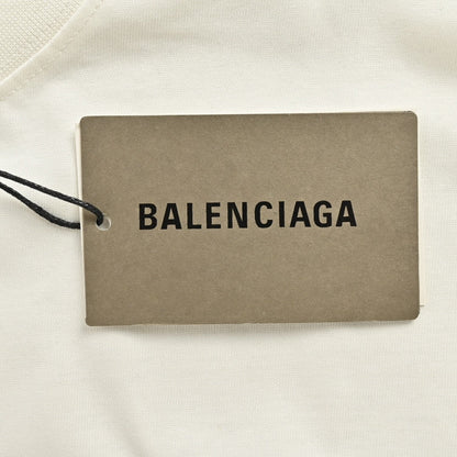 Camiseta Balenciaga con logo agrietado (blanca)