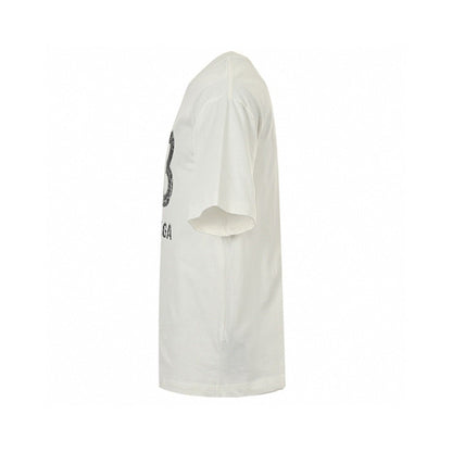 Balenciaga Cracked Logo T-shirt (white) Unisex Streetwear Limited Edition - The Balenciaga Cracked Logo T-Shirt in white is a bold and unique piece for any